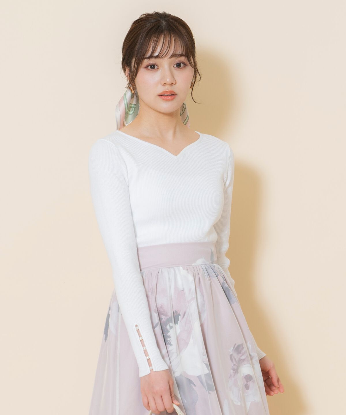 WILLSELECTION「ハートネックラメプルオーバー」|ニット・セーター|