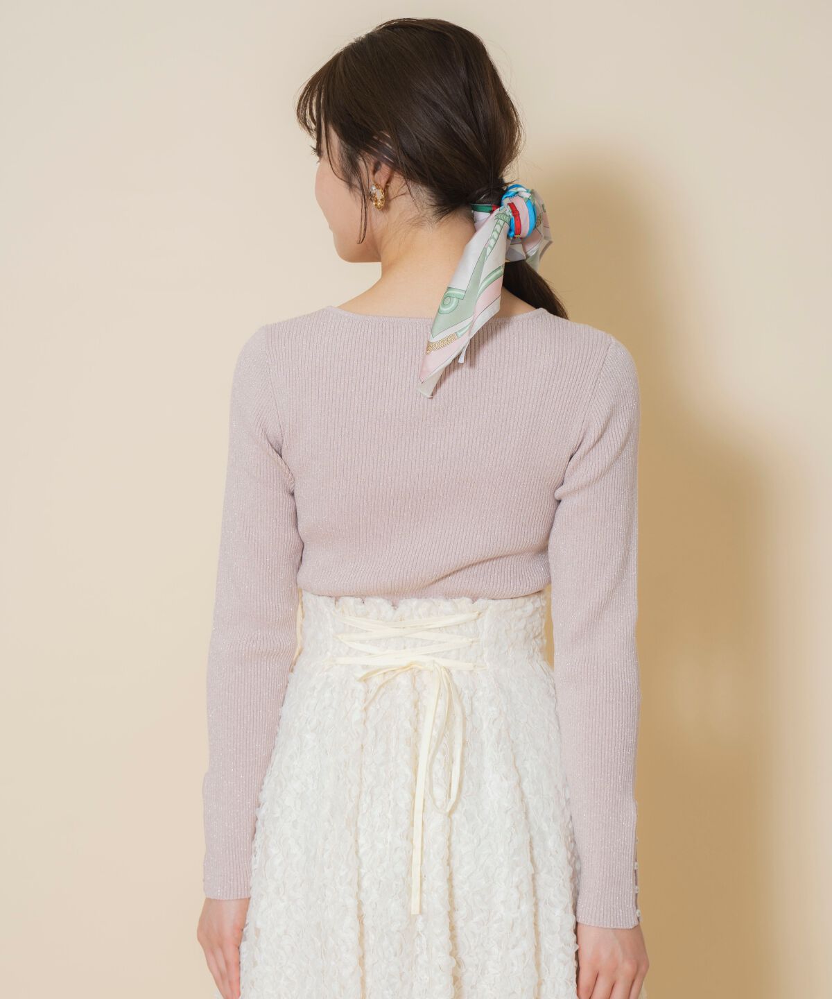 WILLSELECTION「ハートネックラメプルオーバー」|ニット・セーター|