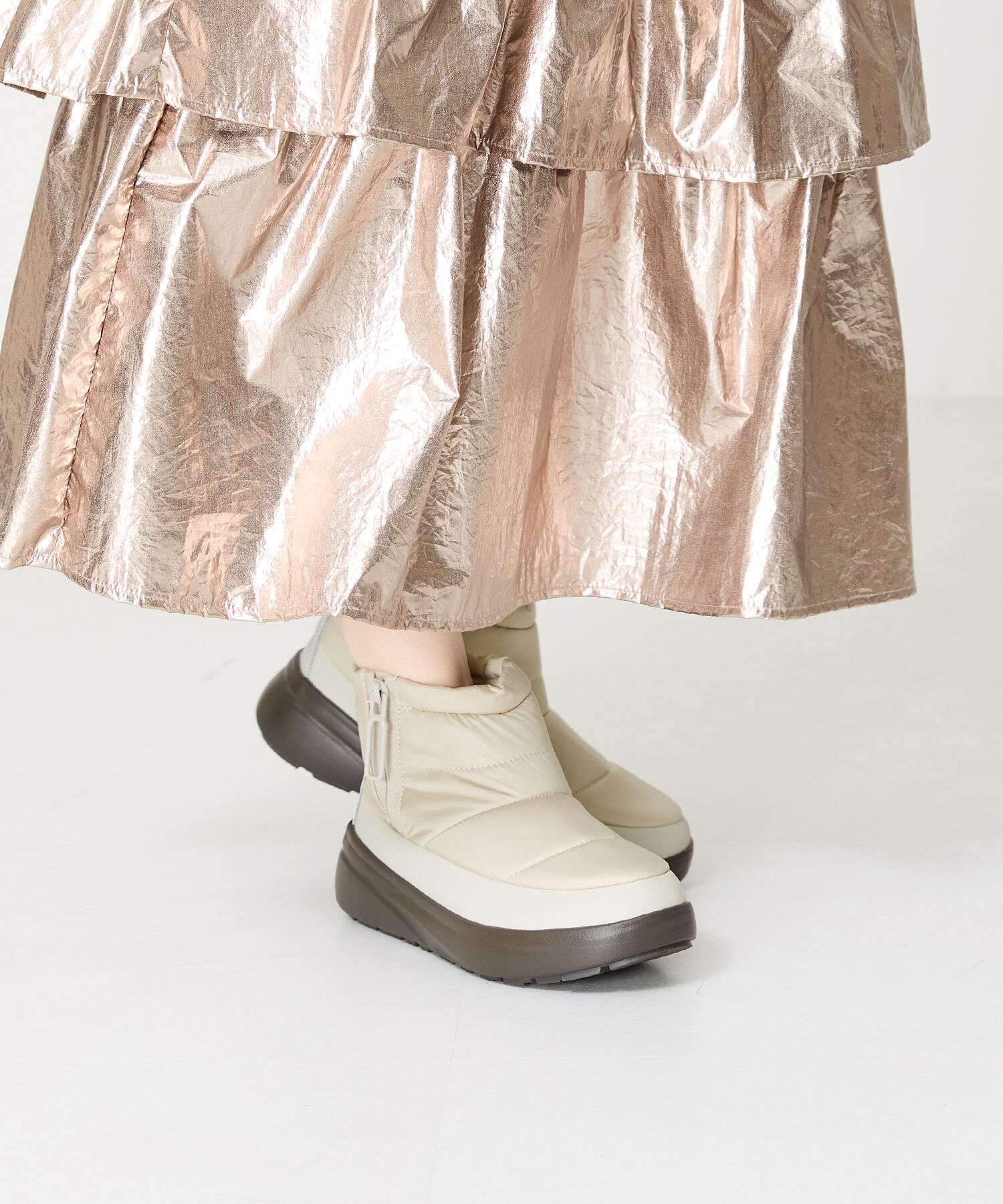 ORiental TRaffic「サイドジップスノーブーツ/OT3405」|モカシン|