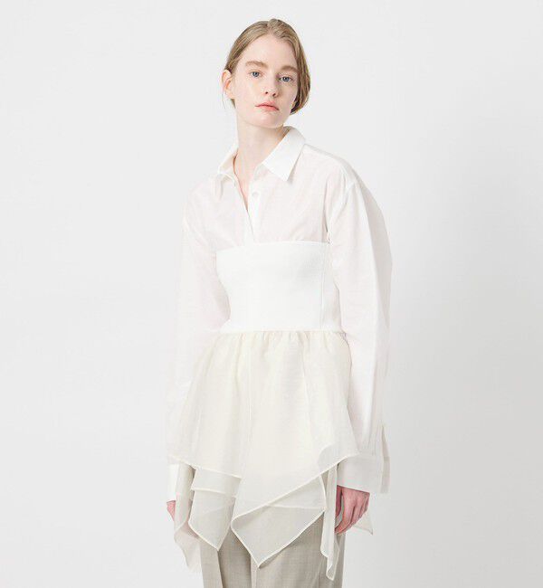 AEWEN MATOPH「＜AEWEN MATOPH＞ラッフルミニスカート ベアトップ ‐ 2WAY ウォッシャブル ‐」|スカート|WHITE