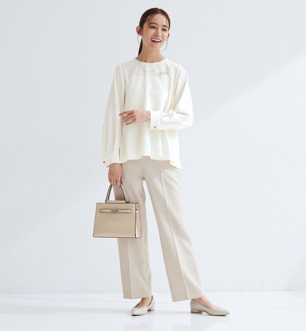 UNITED ARROWS green label relaxing「［size SHORTあり］パウドレ プリーツ ブラウス ウォッシャブル ストレッチ」|シャツ・ブラウス|