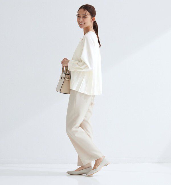 UNITED ARROWS green label relaxing「［size SHORTあり］パウドレ プリーツ ブラウス ウォッシャブル ストレッチ」|シャツ・ブラウス|