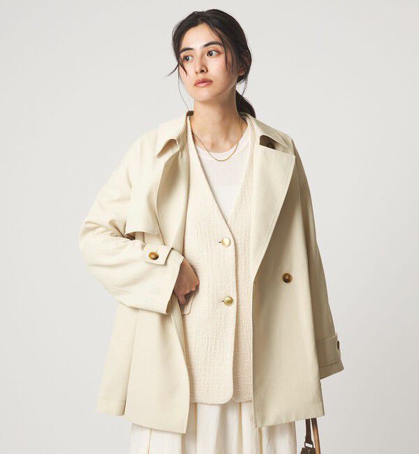 UNITED ARROWS green label relaxing「［size SHORTあり］ミドル トレンチ コート 撥水」|トレンチコート|