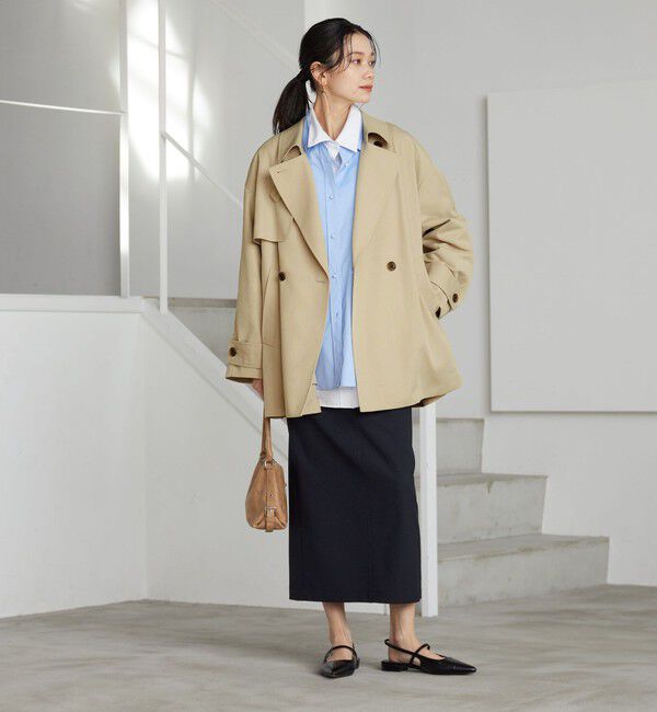 UNITED ARROWS green label relaxing「［size SHORTあり］ミドル トレンチ コート 撥水」|トレンチコート|