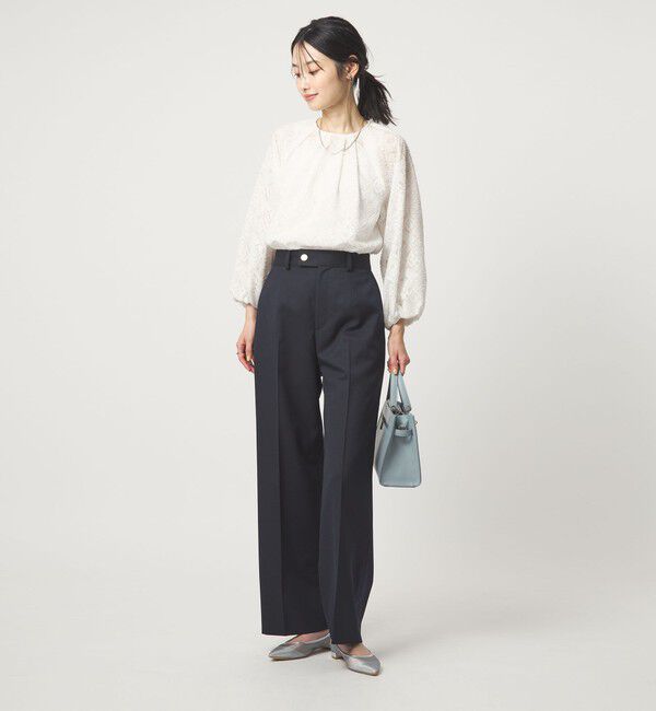 UNITED ARROWS green label relaxing「カットジャガード ブラウス」|シャツ・ブラウス|