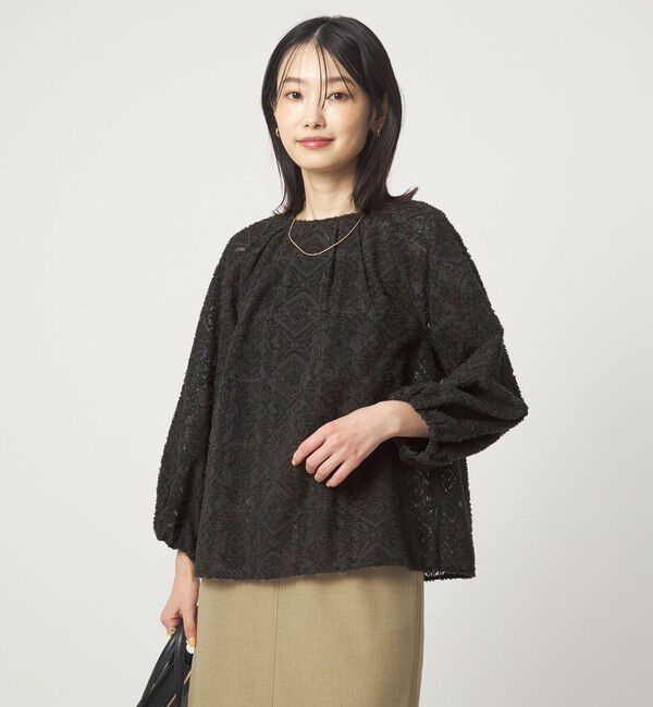 UNITED ARROWS green label relaxing「カットジャガード ブラウス」|シャツ・ブラウス|