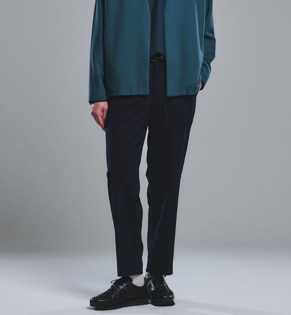 UNITED ARROWS green label relaxing「DICROS ポリエステル ツイル 1プリーツ W2 ユーティリティパンツ -ストレッチ・撥水-」|チノ|NAVY