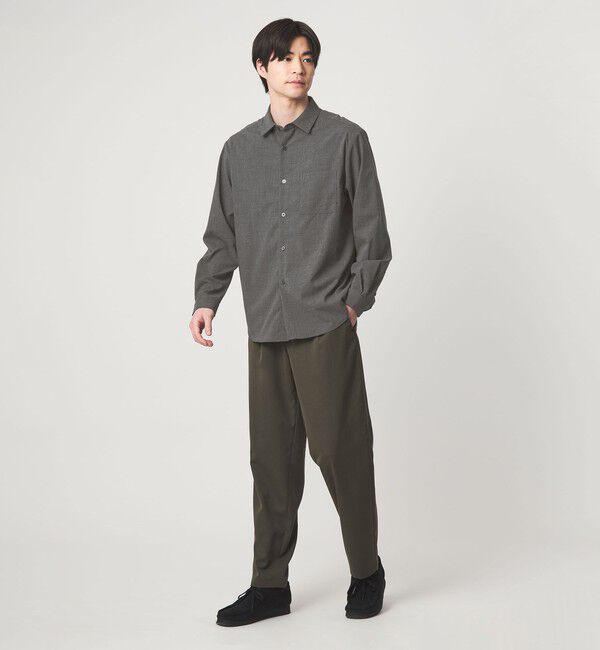 UNITED ARROWS green label relaxing「【WEB限定】JUST fit ウールライク シャツ -ストレッチ-」|シャツ・ブラウス|