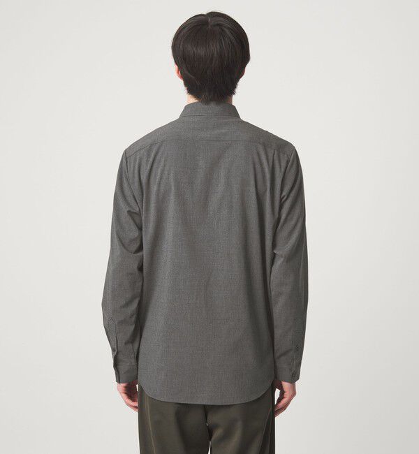 UNITED ARROWS green label relaxing「【WEB限定】JUST fit ウールライク シャツ -ストレッチ-」|シャツ・ブラウス|