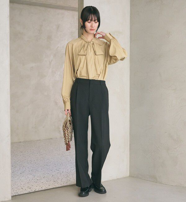 BEAUTY&YOUTH UNITED ARROWS「【WEB限定 Wardrobe DAILY MINIMAL】リボンタイブラウス -2WAY/ウォッシャブル-」|シャツ・ブラウス|