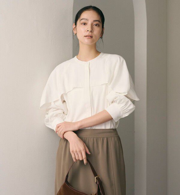 BEAUTY&YOUTH UNITED ARROWS「【WEB限定 Wardrobe DAILY MINIMAL】フリルレイヤーブラウス ウォッシャブル」|シャツ・ブラウス|