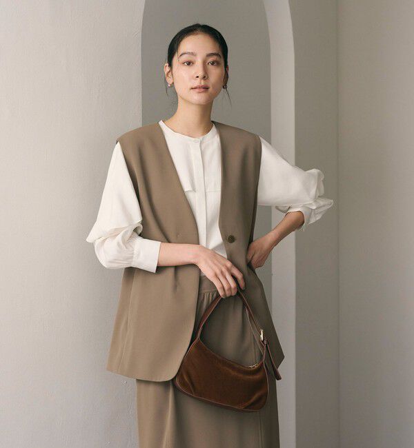 BEAUTY&YOUTH UNITED ARROWS「【WEB限定 Wardrobe DAILY MINIMAL】フリルレイヤーブラウス ウォッシャブル」|シャツ・ブラウス|