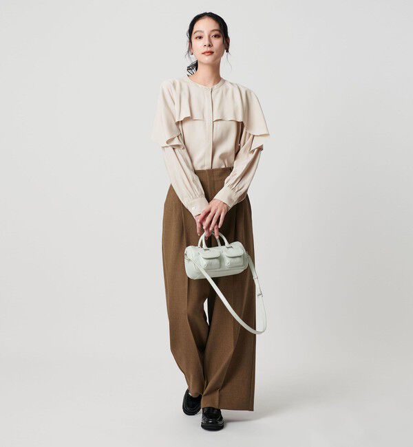 BEAUTY&YOUTH UNITED ARROWS「【WEB限定 Wardrobe DAILY MINIMAL】フリルレイヤーブラウス ウォッシャブル」|シャツ・ブラウス|
