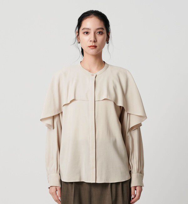 BEAUTY&YOUTH UNITED ARROWS「【WEB限定 Wardrobe DAILY MINIMAL】フリルレイヤーブラウス ウォッシャブル」|シャツ・ブラウス|