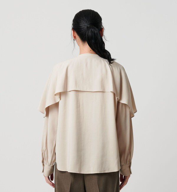 BEAUTY&YOUTH UNITED ARROWS「【WEB限定 Wardrobe DAILY MINIMAL】フリルレイヤーブラウス ウォッシャブル」|シャツ・ブラウス|