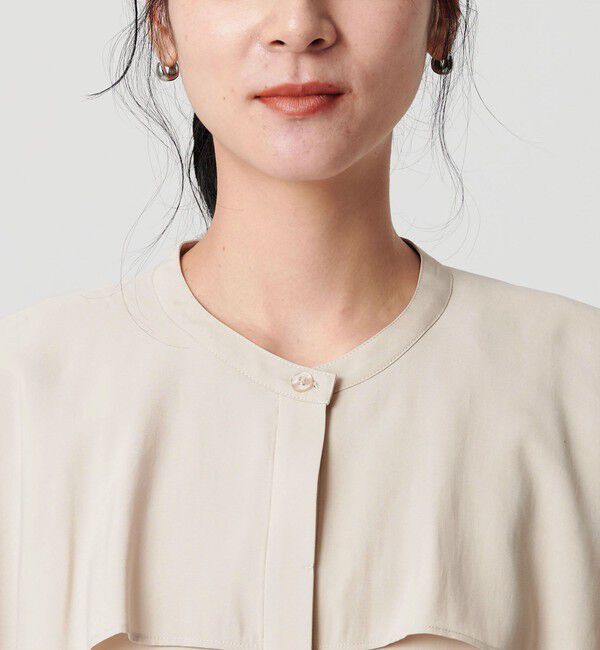 BEAUTY&YOUTH UNITED ARROWS「【WEB限定 Wardrobe DAILY MINIMAL】フリルレイヤーブラウス ウォッシャブル」|シャツ・ブラウス|