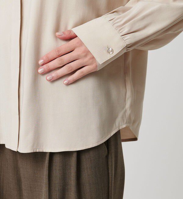 BEAUTY&YOUTH UNITED ARROWS「【WEB限定 Wardrobe DAILY MINIMAL】フリルレイヤーブラウス ウォッシャブル」|シャツ・ブラウス|