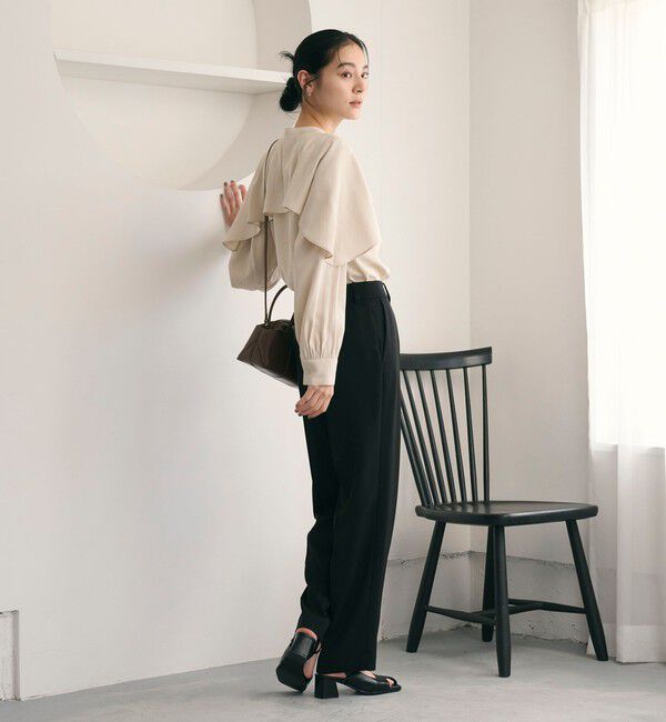 BEAUTY&YOUTH UNITED ARROWS「【WEB限定 Wardrobe DAILY MINIMAL】フリルレイヤーブラウス ウォッシャブル」|シャツ・ブラウス|