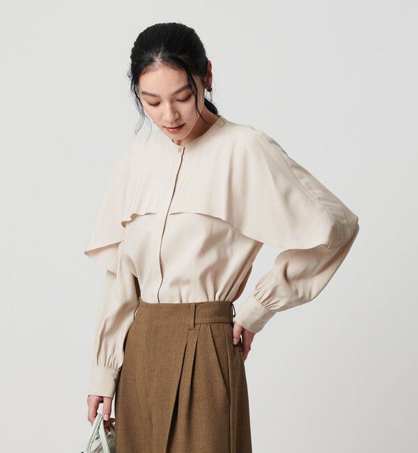 BEAUTY&YOUTH UNITED ARROWS「【WEB限定 Wardrobe DAILY MINIMAL】フリルレイヤーブラウス ウォッシャブル」|シャツ・ブラウス|
