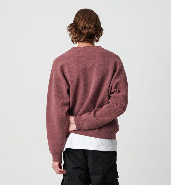 MONKEY TIME「プレーティング クロップド Vネック ニット」|ニット・セーター|