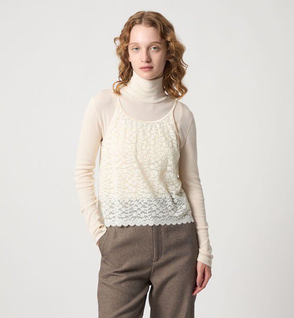 STEVEN ALAN「＜Steven Alan＞フラワー レース キャミソール」|Tシャツ・カットソー|OFF WHITE