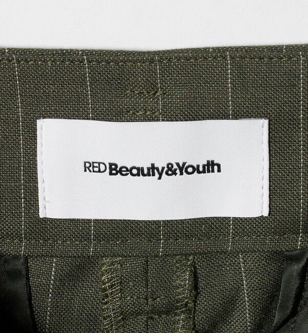 BEAUTY&YOUTH UNITED ARROWS「麻ブレンド ストライプ タブ タックパンツ」|スラックス|