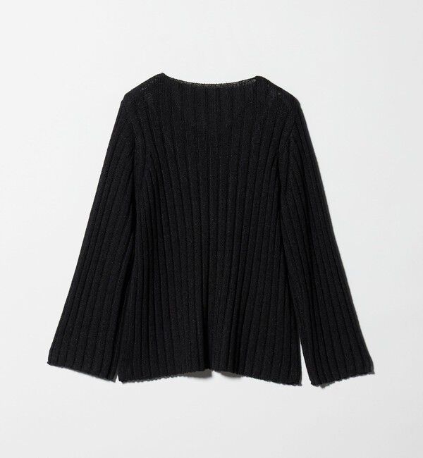 BEAUTY&YOUTH UNITED ARROWS「レーヨンブレンド ワイドリブ Vネックニットプルオーバー」|ニット・セーター|