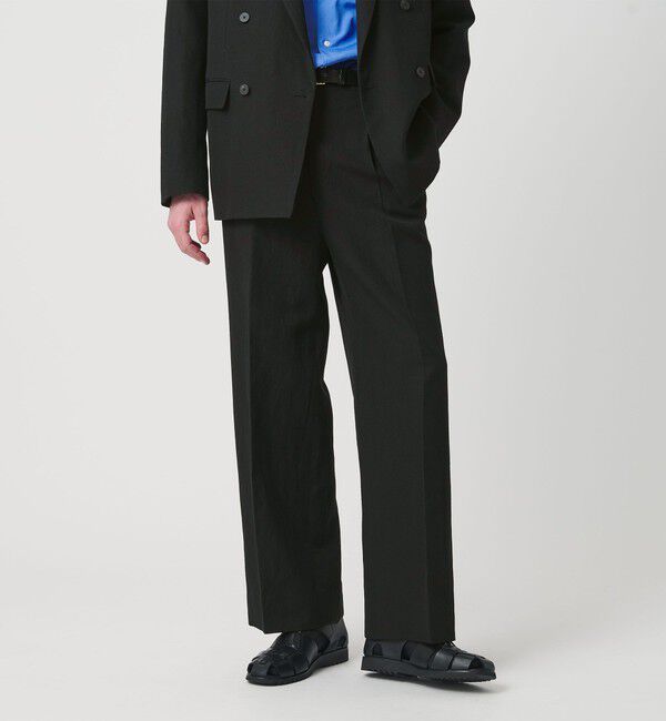 BEAUTY&YOUTH UNITED ARROWS「スリーク ウール リネン 1プリーツ トラウザー セットアップ対応」|チノ|