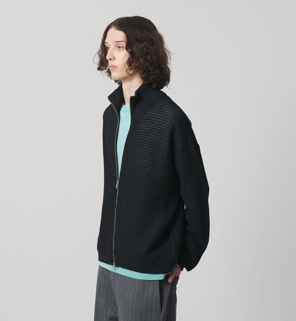 MONKEY TIME「リネン ドライバーズ ニット」|カーディガン|