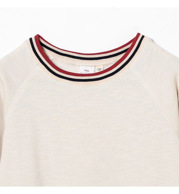 BEAMSBOY「【別注】Healthknit / ライン リブ クルーネック スウェット」|スウェット・ジャージ|