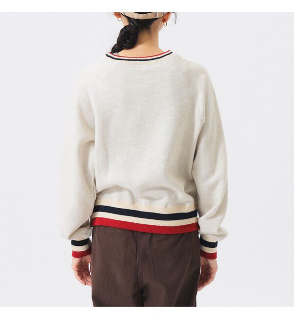 BEAMSBOY「【別注】Healthknit / ライン リブ クルーネック スウェット」|スウェット・ジャージ|