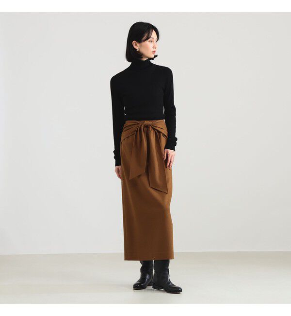 Demi-Luxe BEAMS 「ウール ジャージ リボン スカート」|スカート|