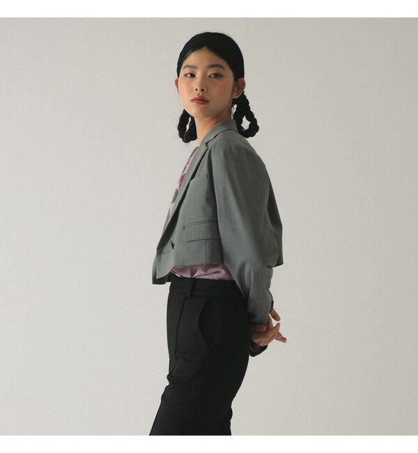 Ray BEAMS 「2ボタン W クロップド ジャケット」|テーラードジャケット|