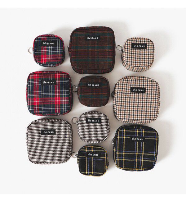 BEAMS「チェック ポーチ S」|ポーチ|