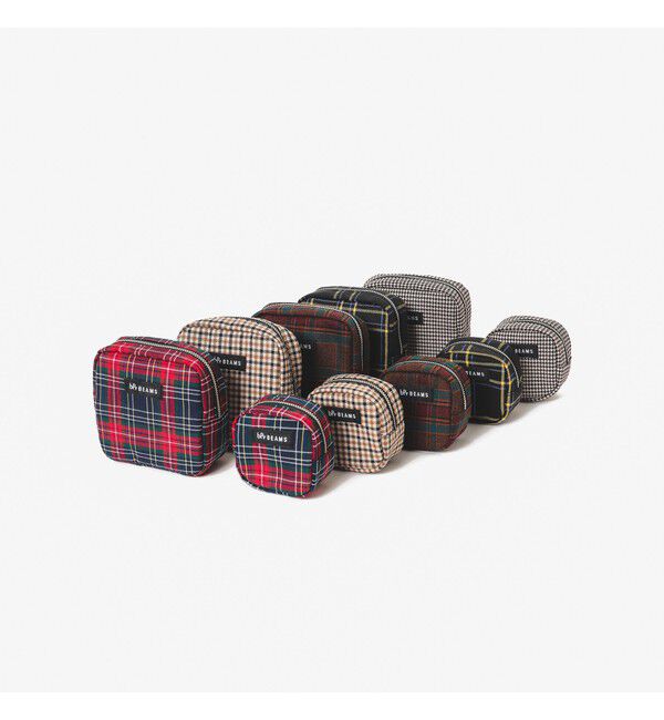 BEAMS「チェック ポーチ S」|ポーチ|