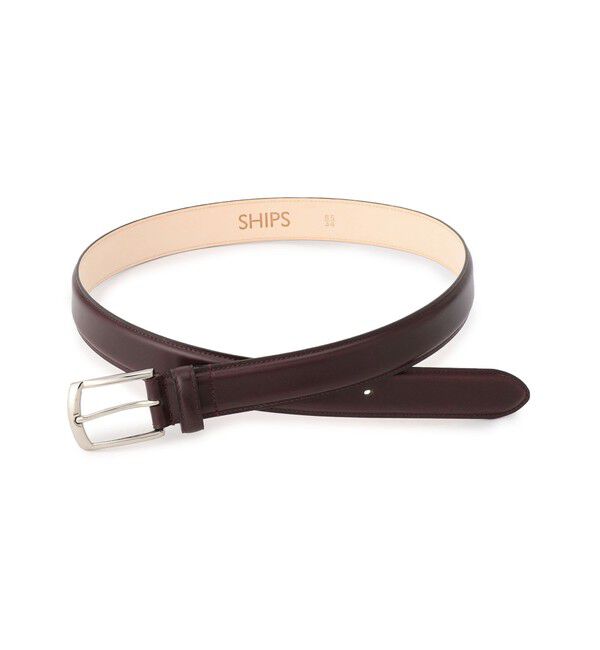 SHIPS「SHIPS: 【ANNONAY】 フレンチカーフ ベルト」|ベルト|ワイン