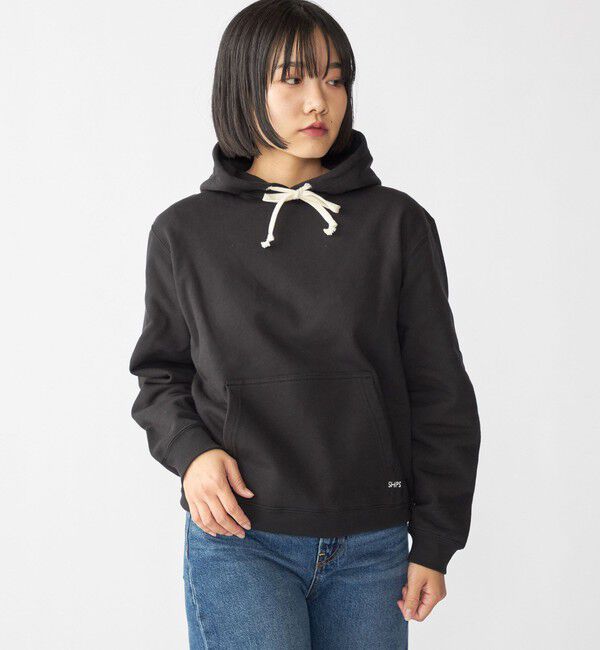 SHIPS「【WEB限定】SHIPS: マイクロ SHIPS 刺繍 ロゴ 裏毛 スウェット プルオーバーパーカー」|パーカー|