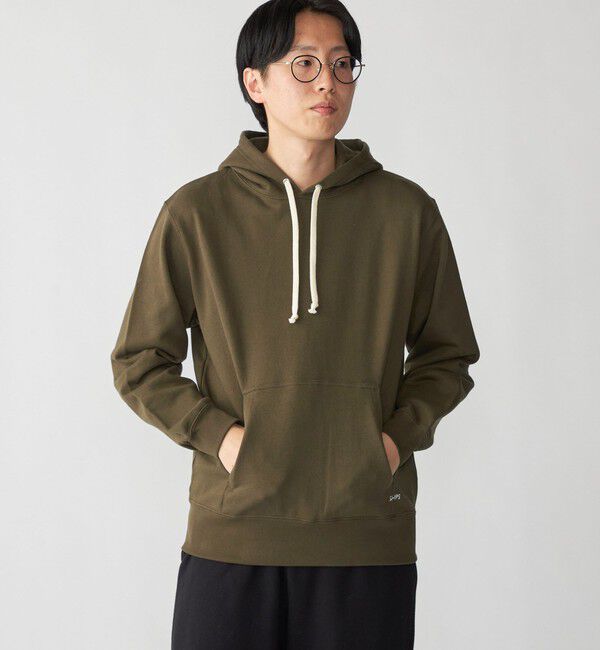 SHIPS「【WEB限定】SHIPS: マイクロ SHIPS 刺繍 ロゴ 裏毛 スウェット プルオーバーパーカー」|パーカー|