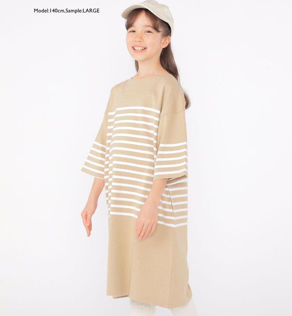 SHIPS KIDS「SHIPS KIDS:100～155cm / パネル ボーダー ワンピース」|ワンピース|