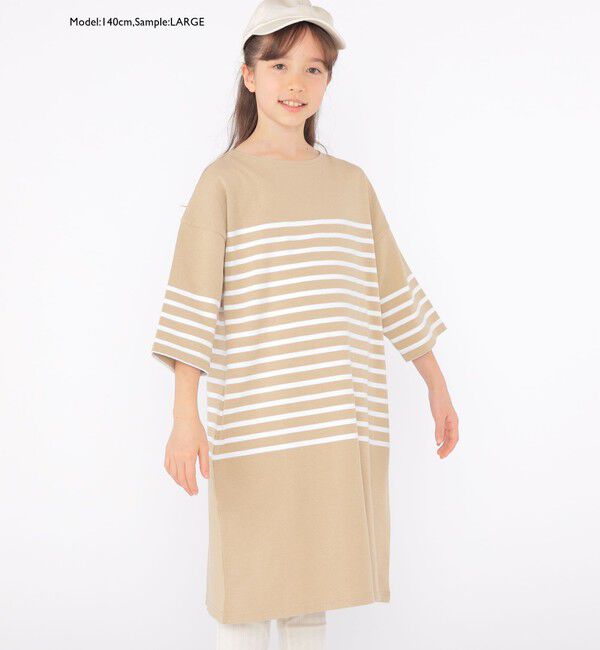 SHIPS KIDS「SHIPS KIDS:100～155cm / パネル ボーダー ワンピース」|ワンピース|