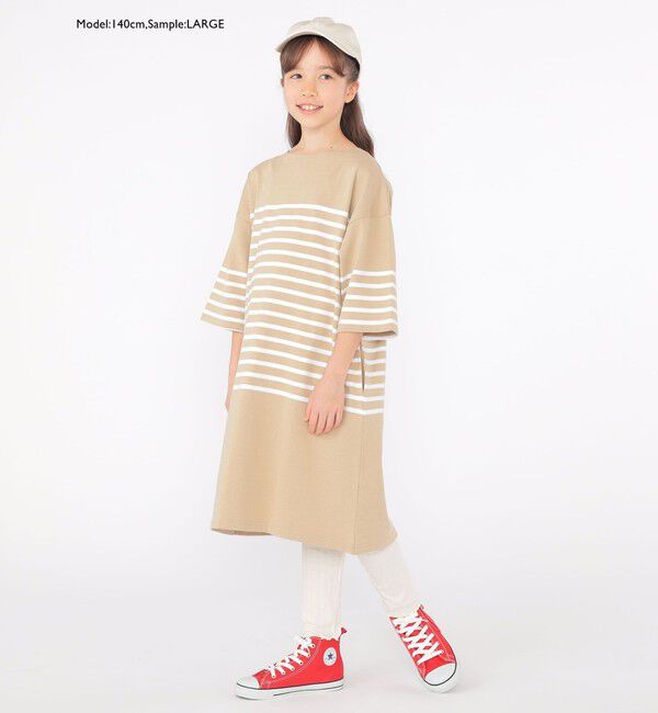 SHIPS KIDS「SHIPS KIDS:100～155cm / パネル ボーダー ワンピース」|ワンピース|