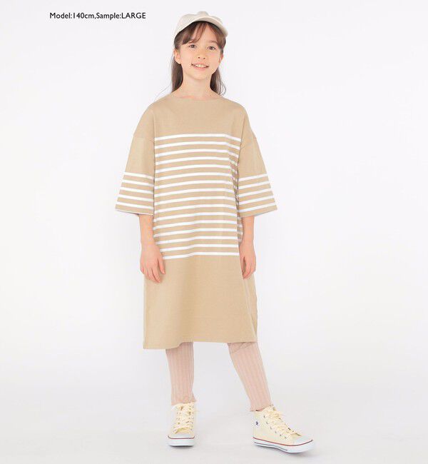 SHIPS KIDS「SHIPS KIDS:100～155cm / パネル ボーダー ワンピース」|ワンピース|