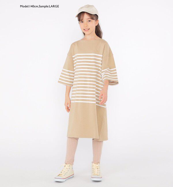 SHIPS KIDS「SHIPS KIDS:100～155cm / パネル ボーダー ワンピース」|ワンピース|
