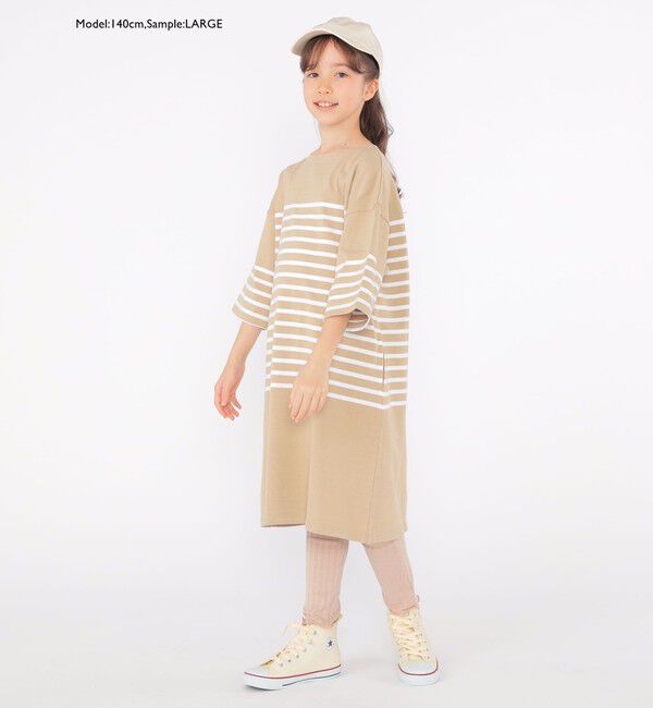 SHIPS KIDS「SHIPS KIDS:100～155cm / パネル ボーダー ワンピース」|ワンピース|