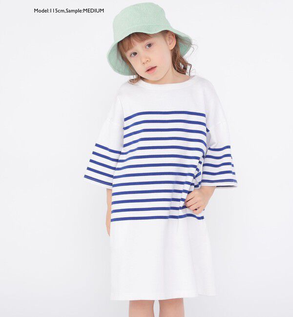 SHIPS KIDS「SHIPS KIDS:100～155cm / パネル ボーダー ワンピース」|ワンピース|