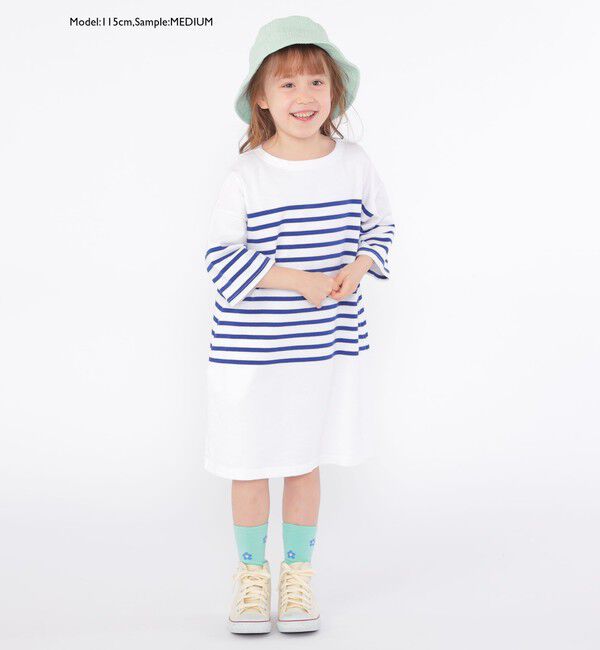 SHIPS KIDS「SHIPS KIDS:100～155cm / パネル ボーダー ワンピース」|ワンピース|