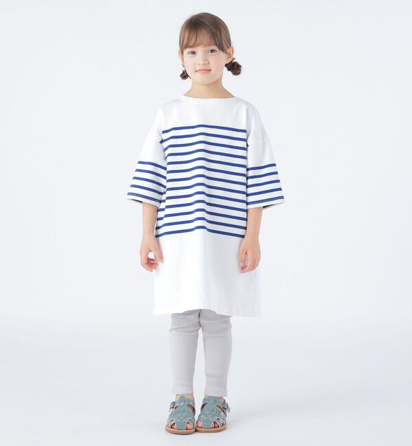 SHIPS KIDS「SHIPS KIDS:100～155cm / パネル ボーダー ワンピース」|ワンピース|