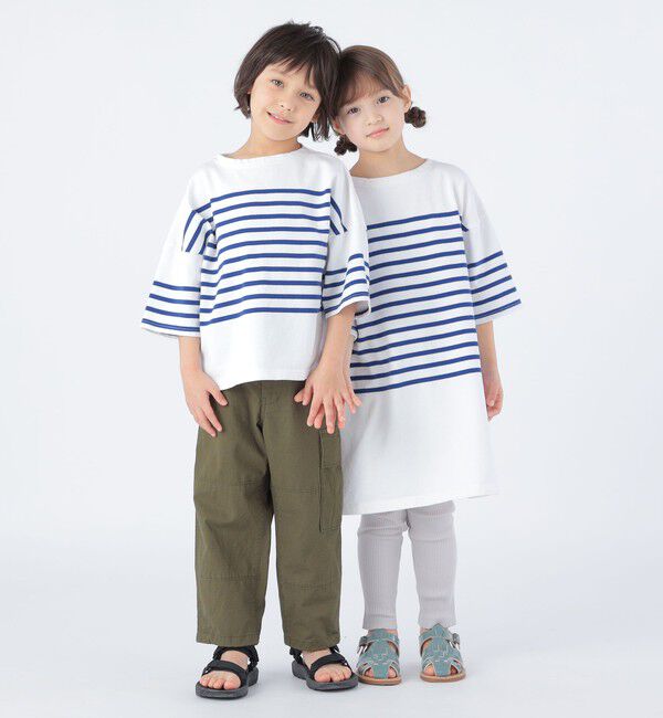 SHIPS KIDS「SHIPS KIDS:100～155cm / パネル ボーダー ワンピース」|ワンピース|