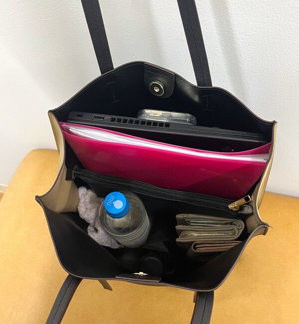 SHIPS any「SHIPS any: ポーチ付き バイカラー A4 トート バッグ」|トートバッグ|