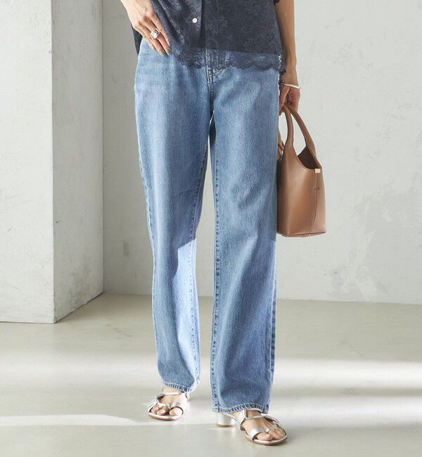 SHIPS for women「〈洗濯機可能〉ストレート フィット デニム パンツ」|デニム|